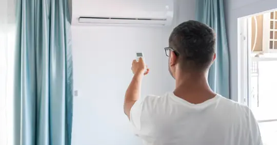 Turning on AC unit