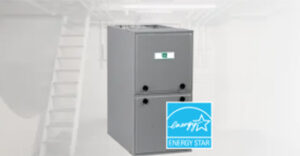 Ion™ 98 Variable-Speed Modulating Gas Furnace with Energy Star certification, designed for efficient heating and comfort in residential spaces.