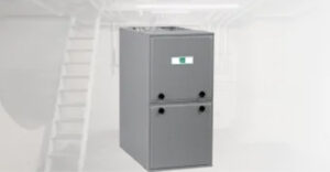 Ultra low NOx gas furnace model N95ESN, designed for efficient heating and reduced emissions, showcased in a modern indoor setting.